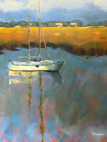 landscape painting by M Hornsby