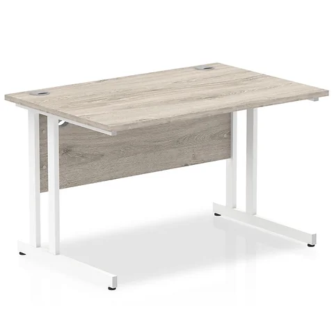 Ace Deluxe 1200mm Rectangular Desk Grey Oak White Ace Office Furniture
