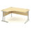 Thumbnail: 1600mm Corner Desk Cantilevar Maple Front View