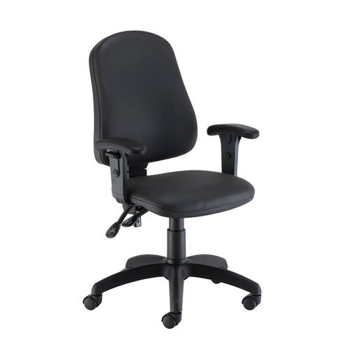 'Ace Deluxe' 2 Lever Operators chair - Black/Adjustable Arms