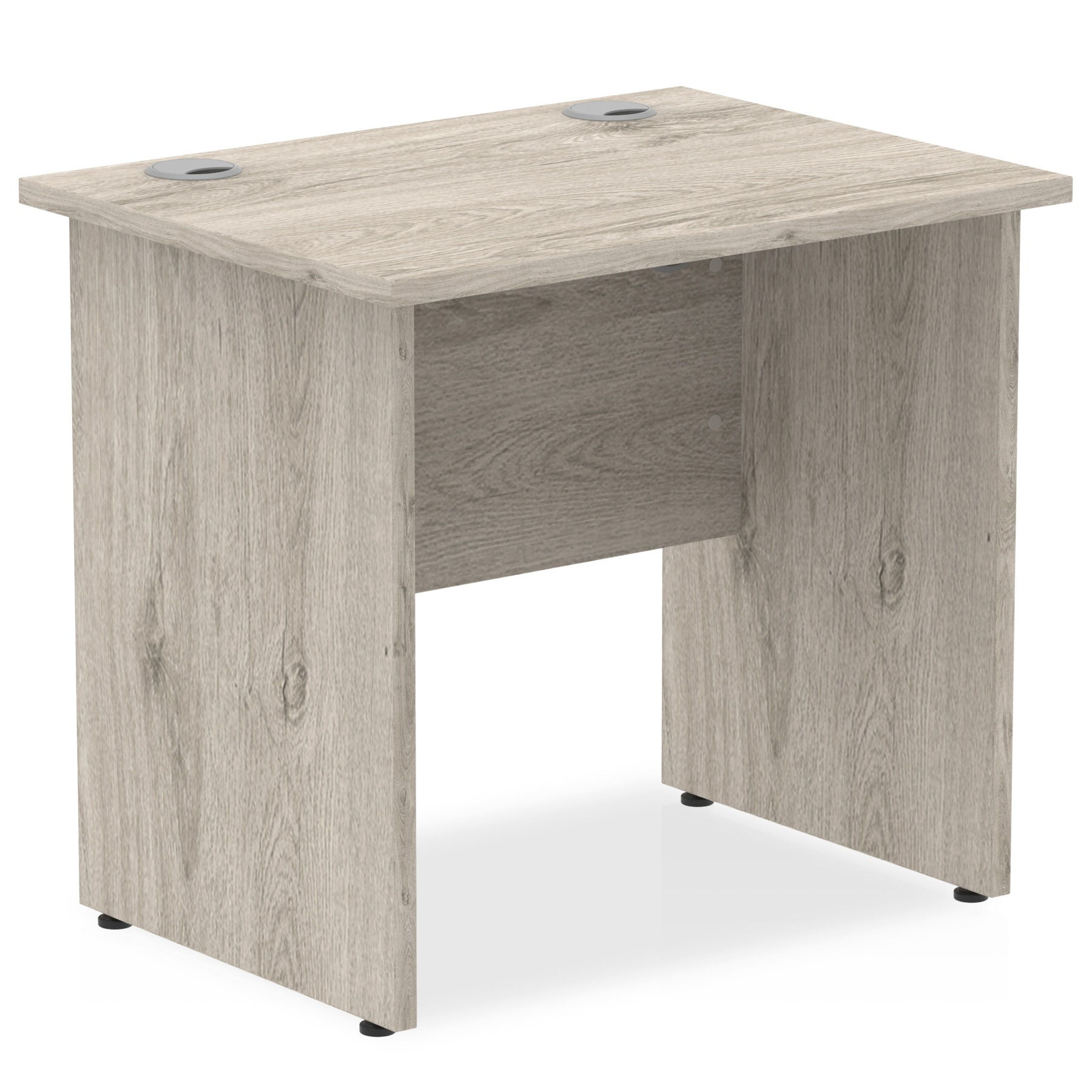 'Ace Deluxe' 800mm Rectangular Desk - Grey Oak/Panel
