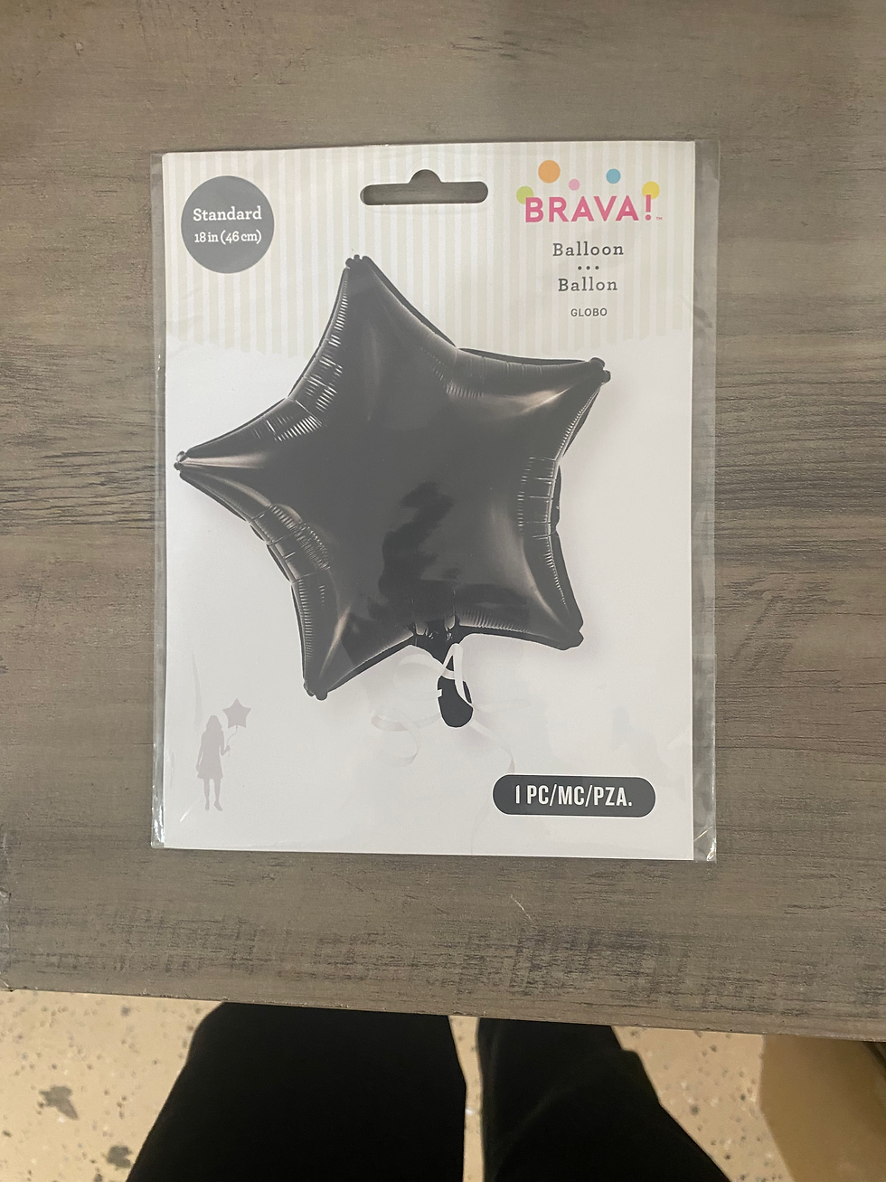 Thumbnail: Pink, Red, Silver, Black Star Balloon