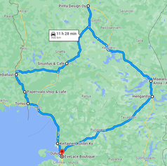 Puotirundi, omatoimirundi Oulusta, kartta