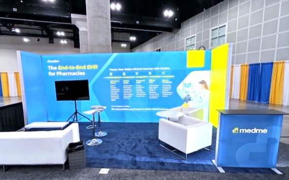 Backlit trade booth, 10x10 or 10x20 rental in los angeles