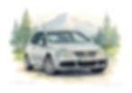 VW Golf R32 Austria Watercolour