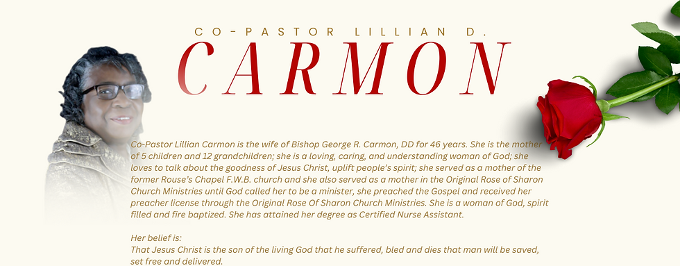 The Rose of Sharon Church -  Mrs 1