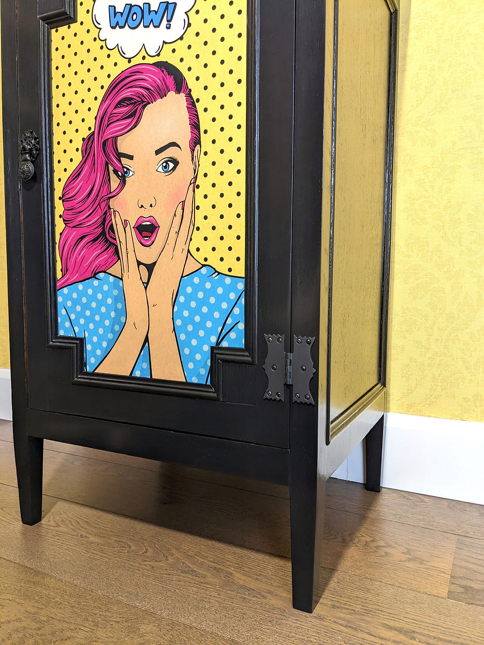 Thumbnail: Vintage furniture upcycled in pop art