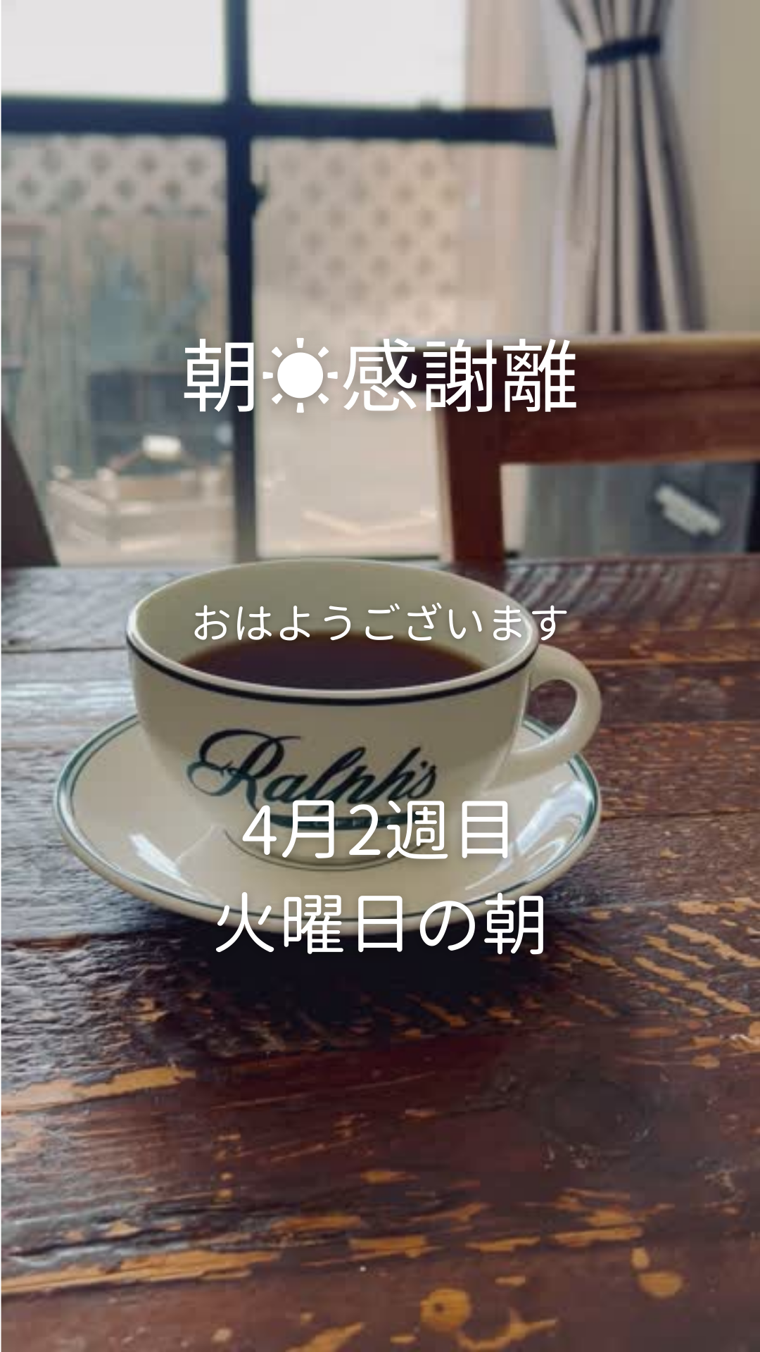 今朝の朝感謝離☀️