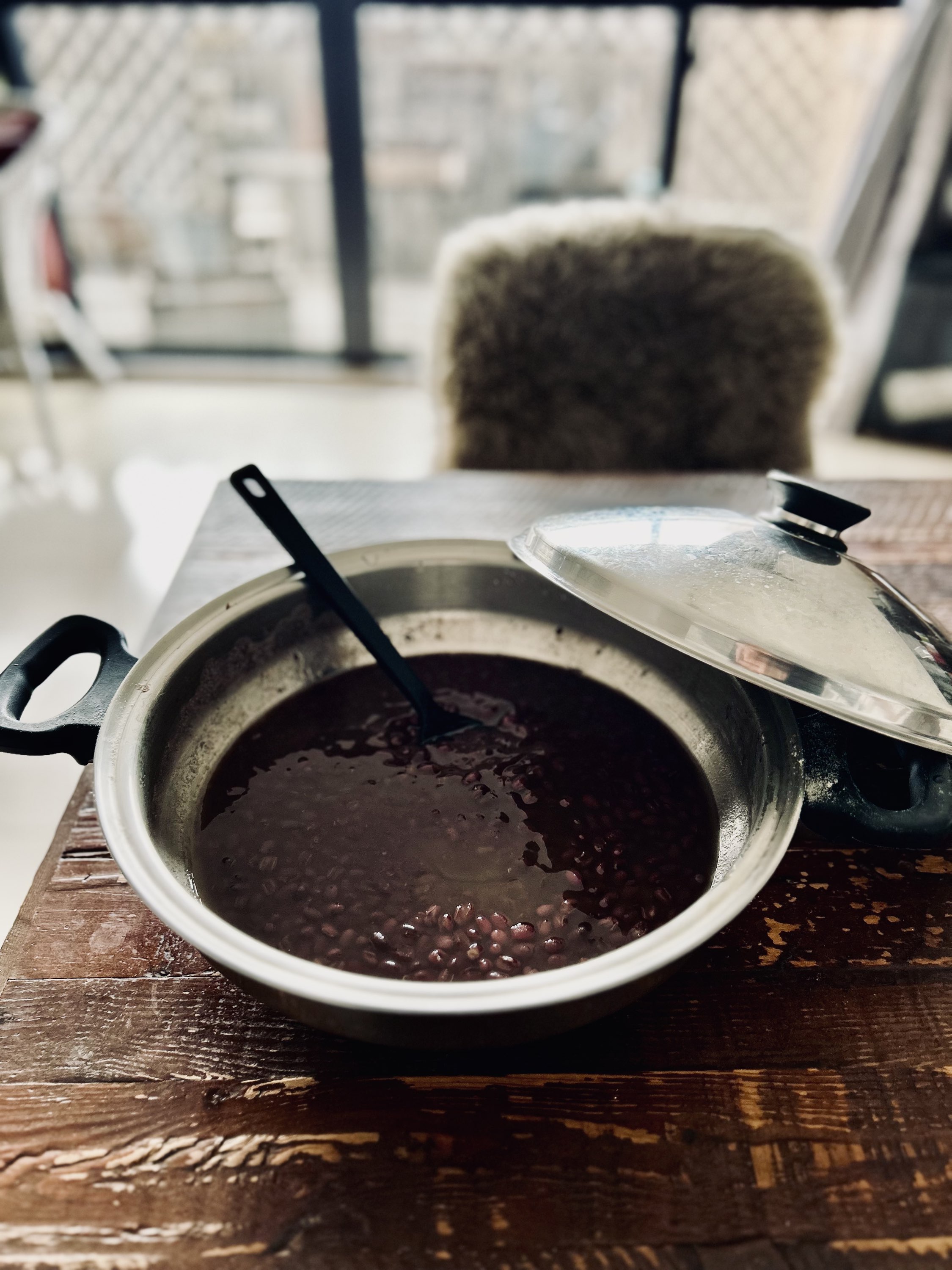 冬の寒い日のおぜんざい