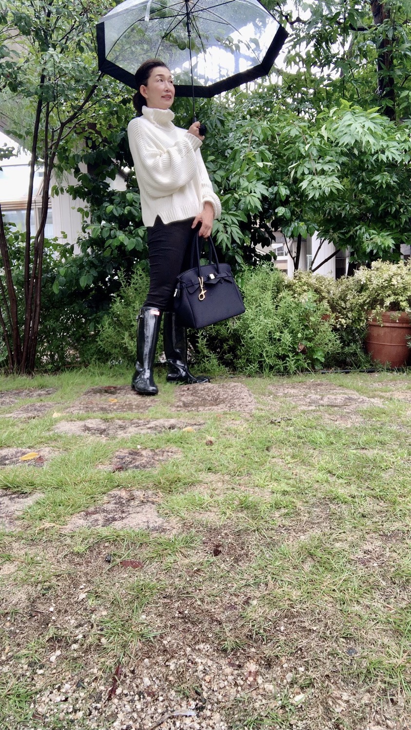 今日は雨、レインブーツが主役♪