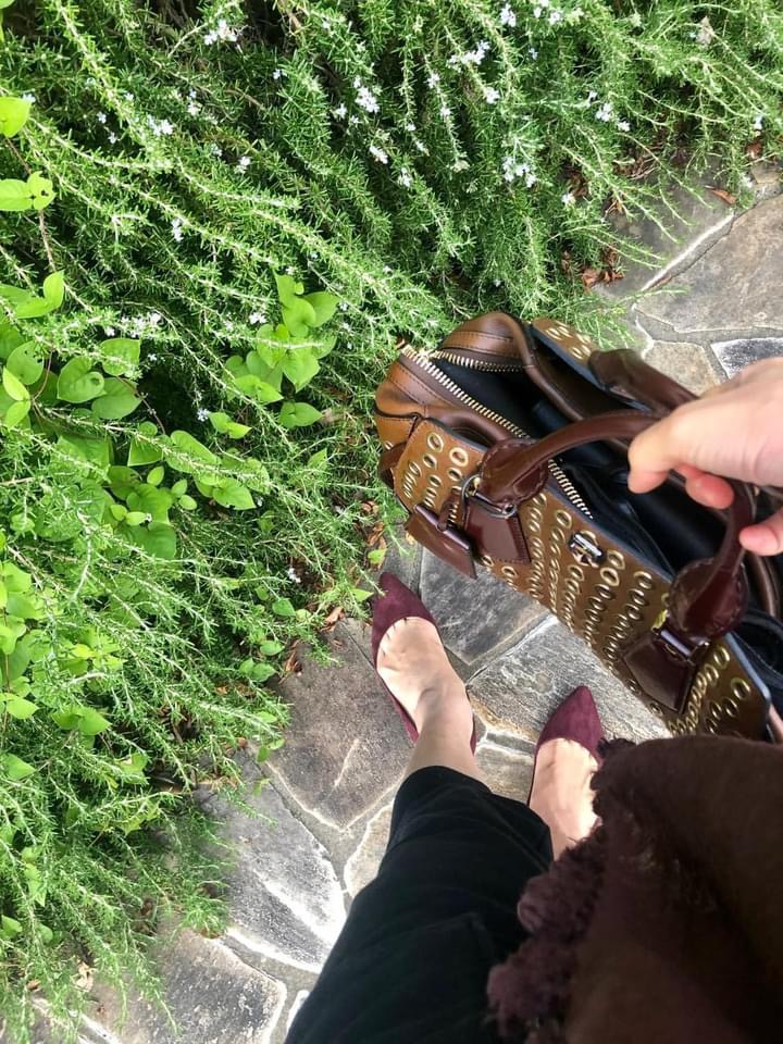 シンプルコーデ＋Brown＆bordeaux小物