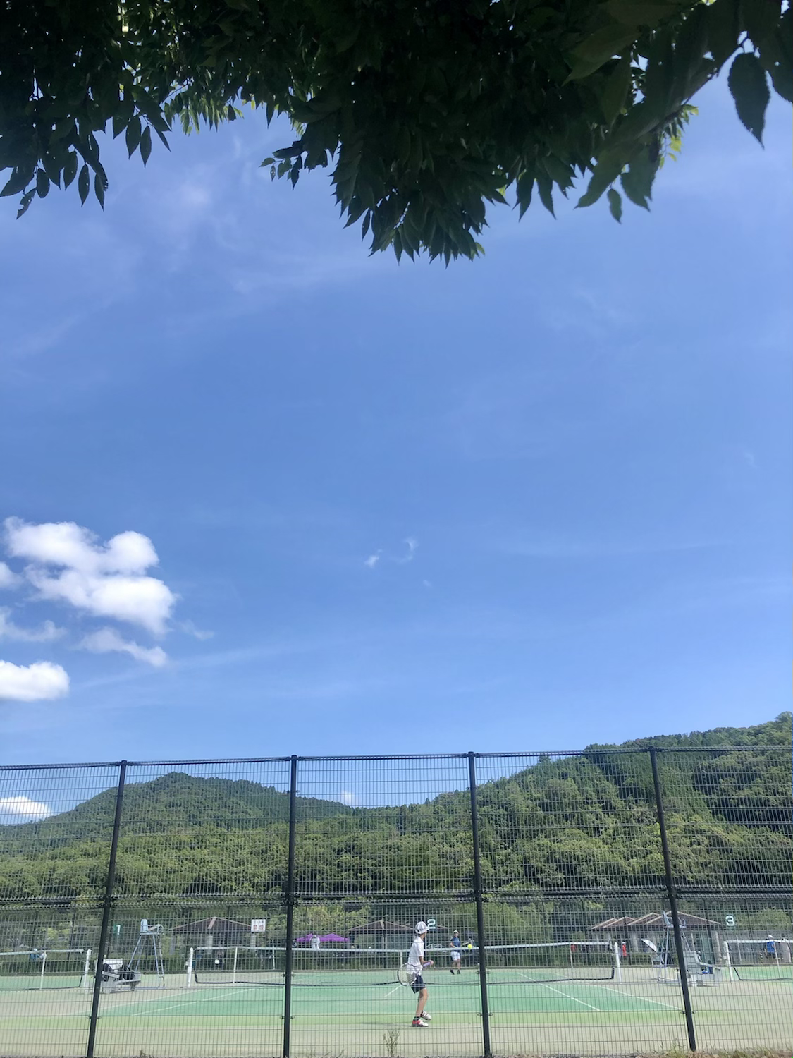 息子のテニスの試合