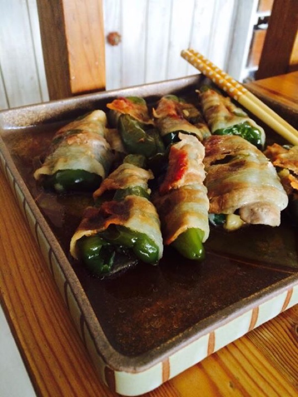 ♪チーズたっぷりピーマンの肉巻き♪