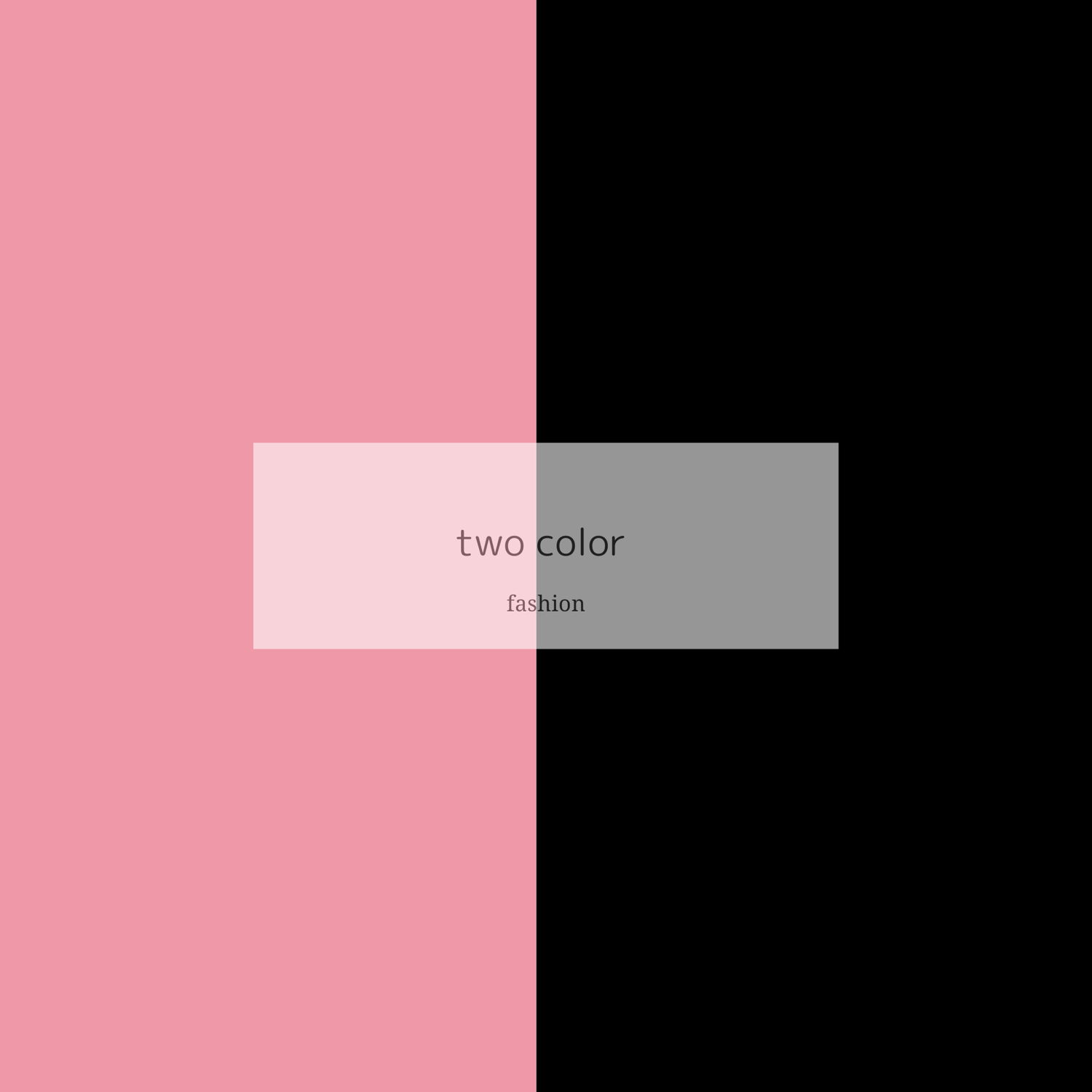 1 color ファッション: Terracotta pink × Black