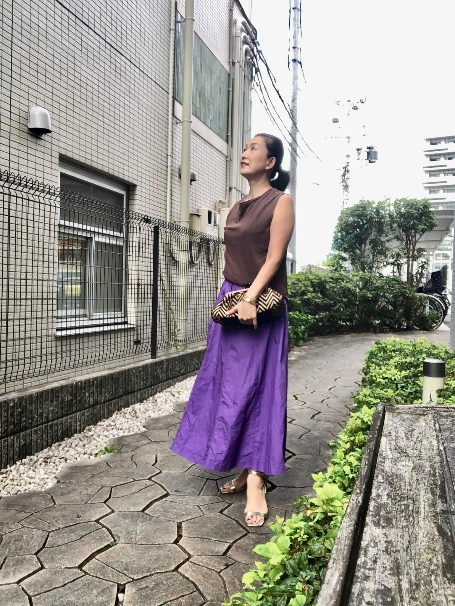 Brown🤎×Purple💜コーデ