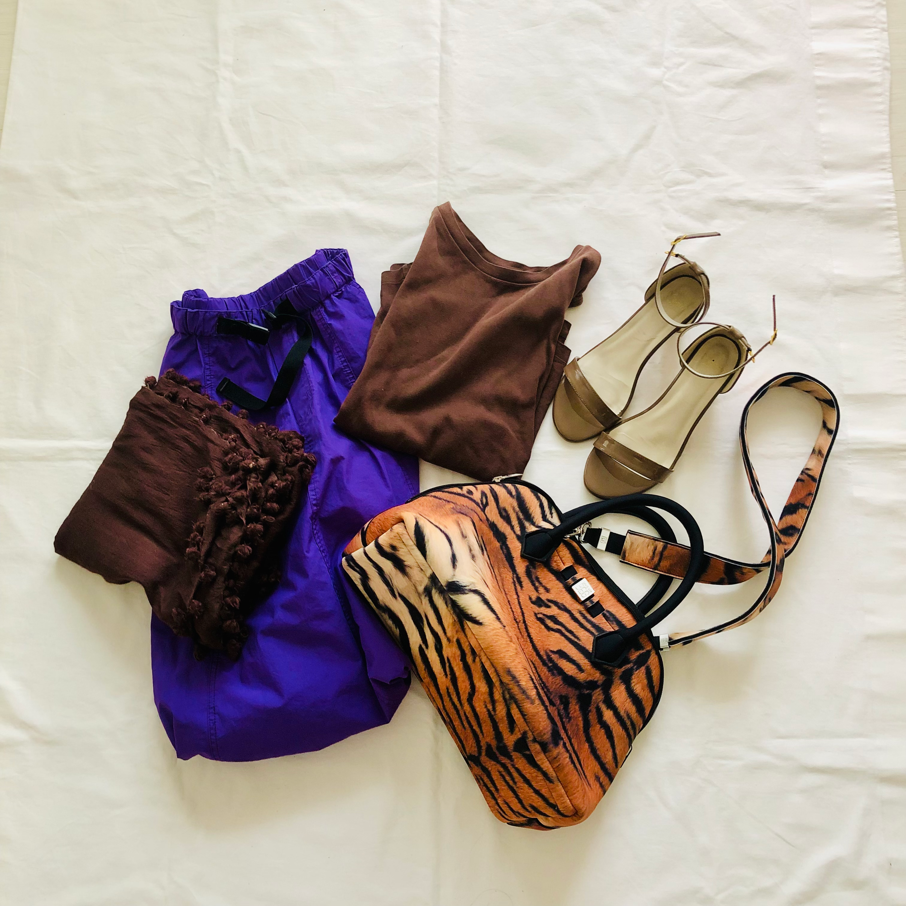 Brown × Purple コーデ