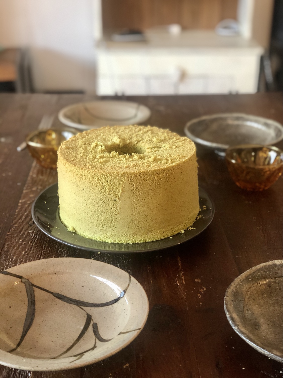 手作り抹茶シフォンケーキ