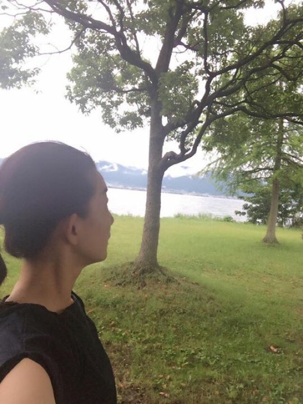 今朝の琵琶湖畔