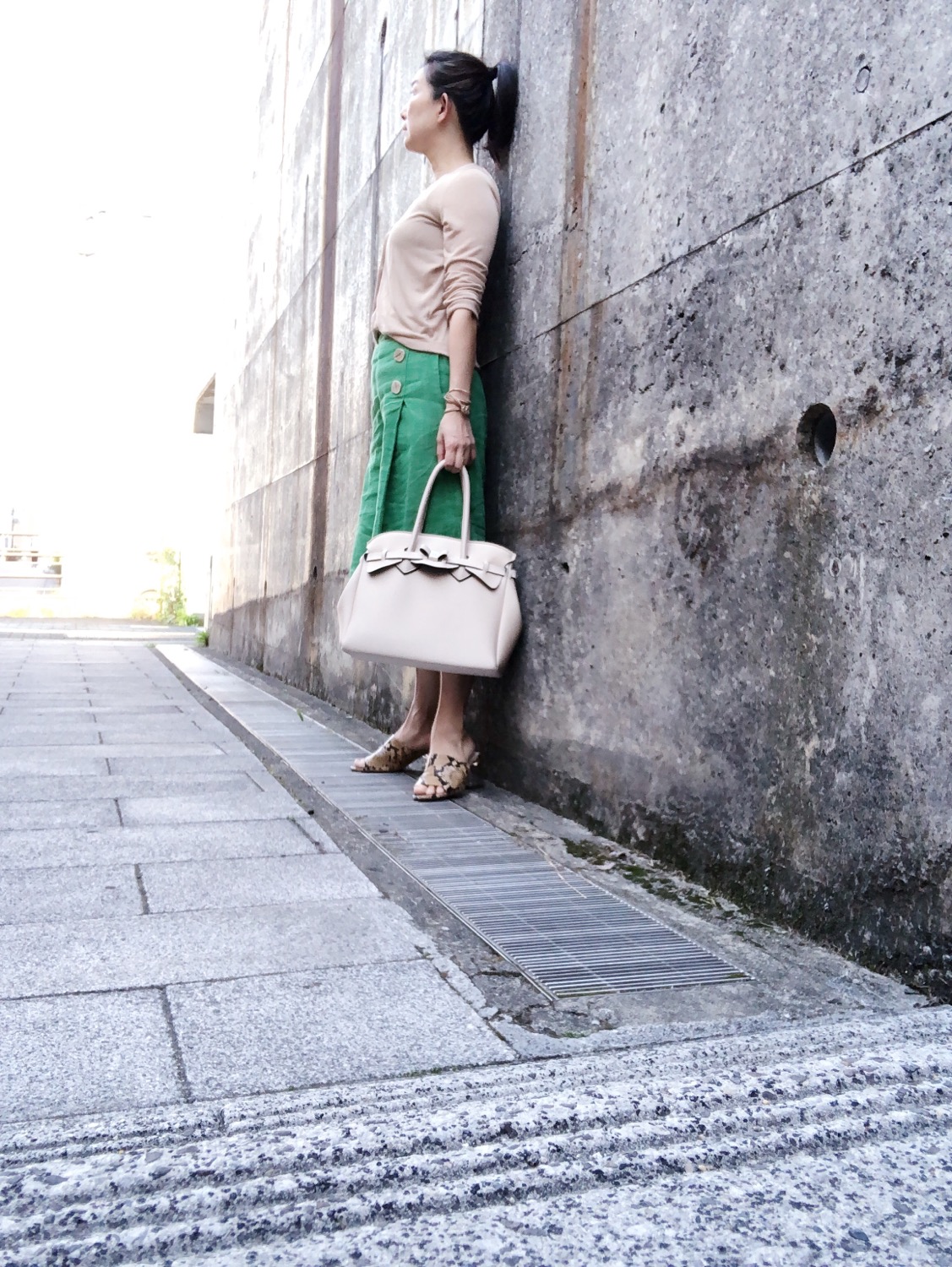 Green × Beige  ２色配色