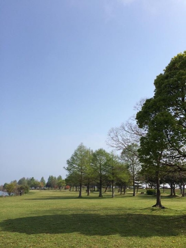 今朝の琵琶湖畔