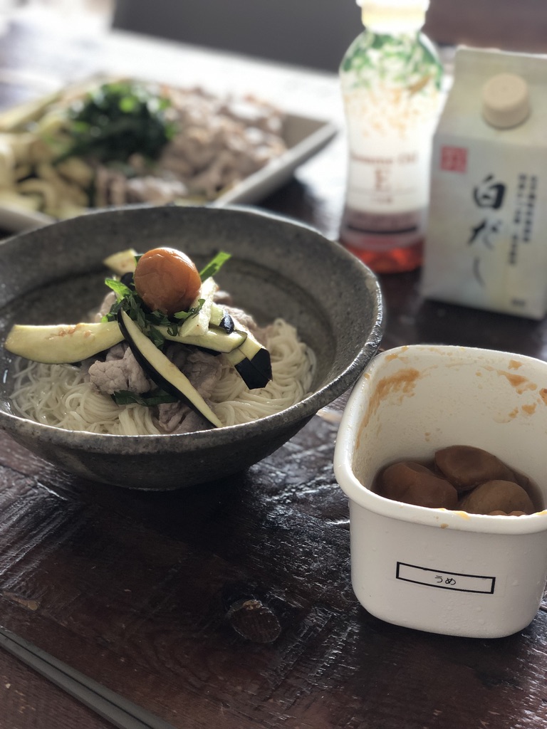 豚しゃぶ梅そうめん