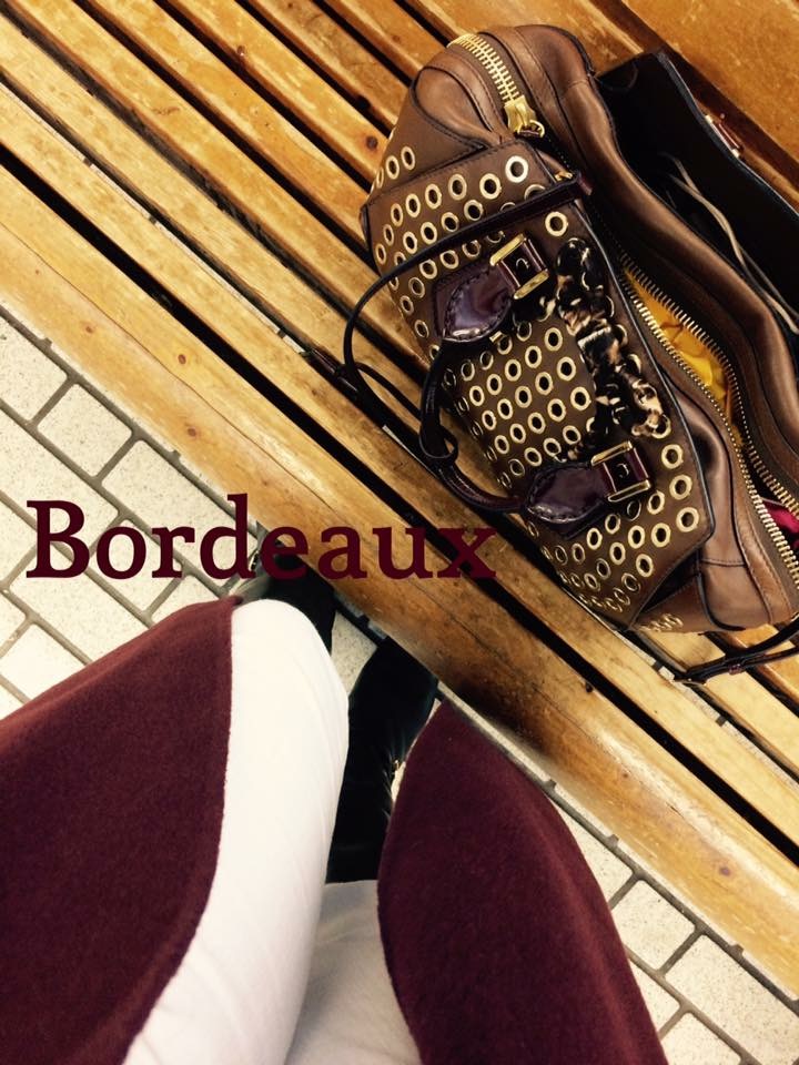 今日の主役はボルドー色♪