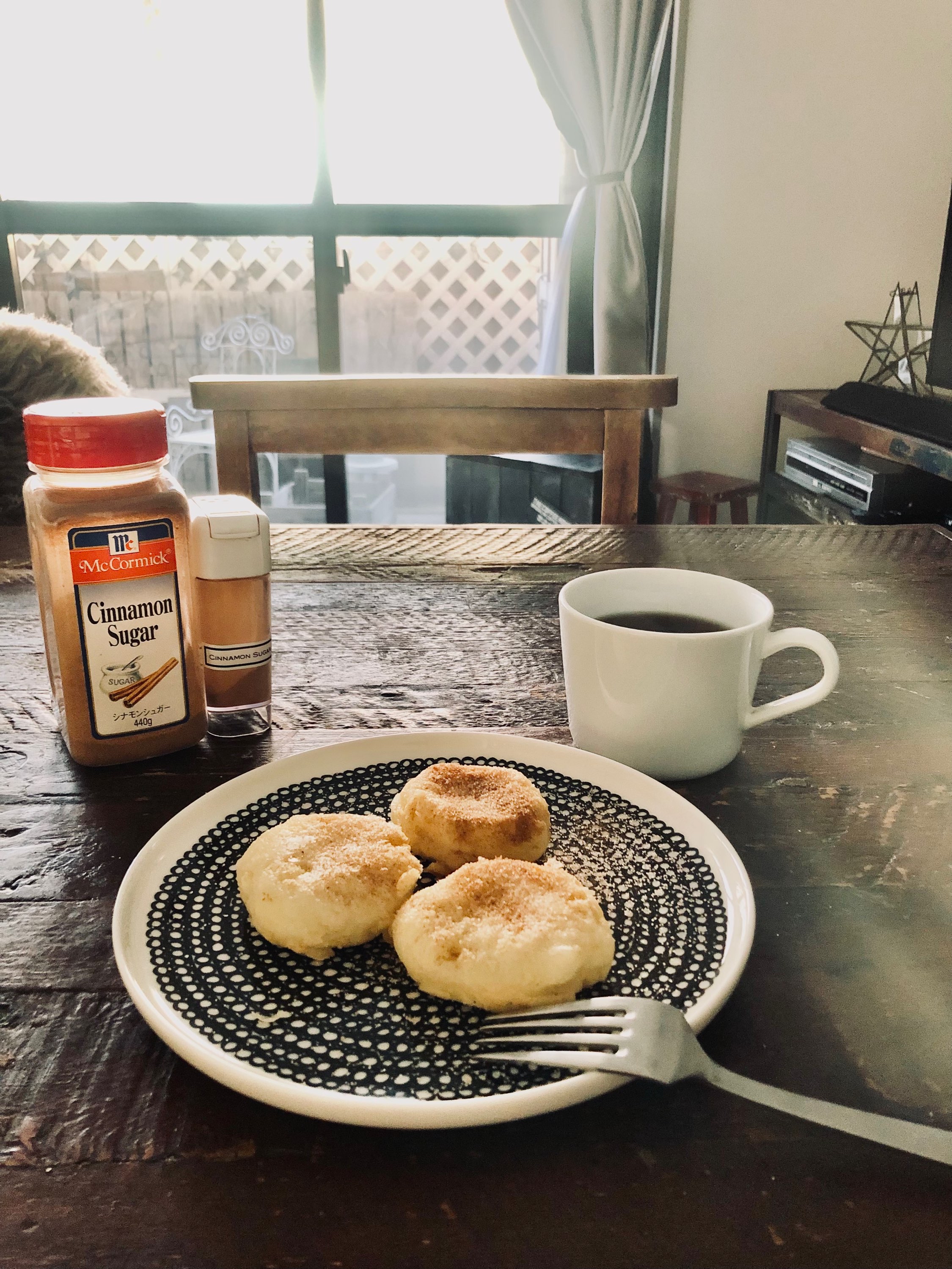 今日のおやつ豆腐＆米粉ドーナツ🍩