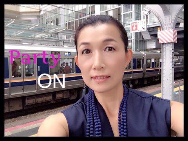 2Wayネックレス:紺のロングネックレス