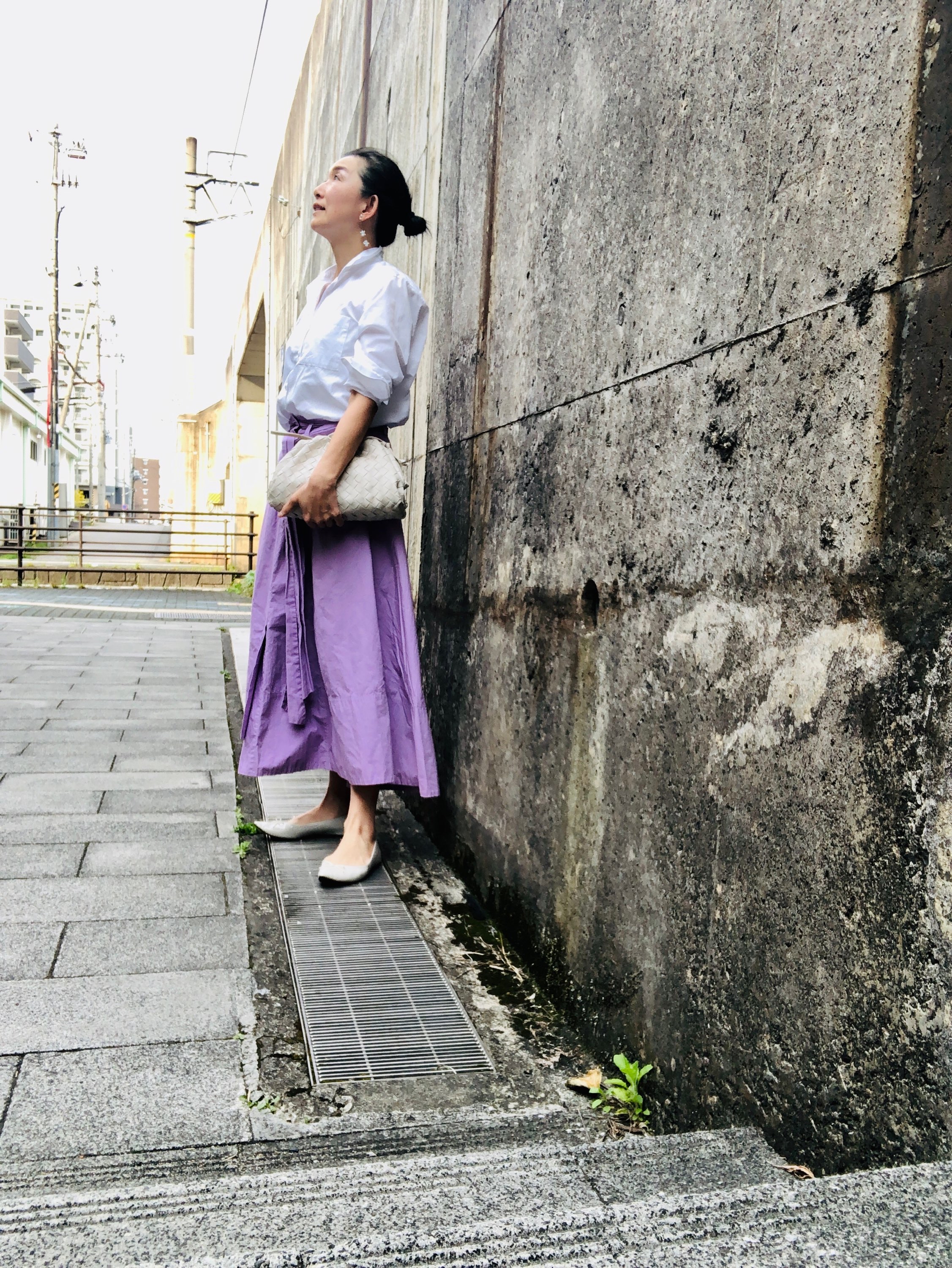 薄紫のスカート