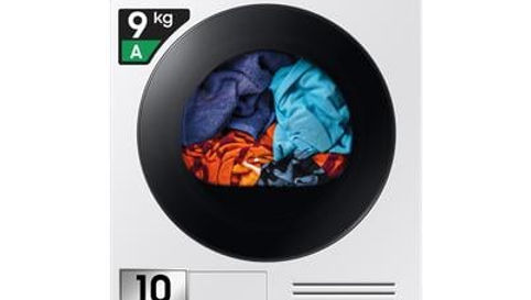 Asciugatrice SAMSUNG DV90DB7845GEU3, a condensazione, 9 Kg, profondità 60 cm, AI