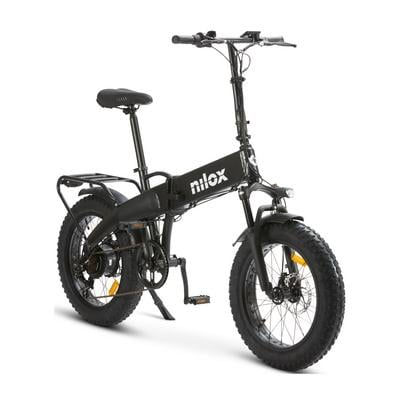Bicicletta Elettrica Pieghevole NILOX X10 nero, ruote da 20",velocità max25 Km/h
