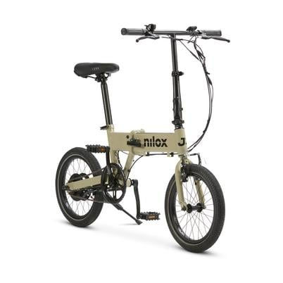 Bicicletta Elettrica Pieghevole NILOX J2 sabbia, ruote da 16"
