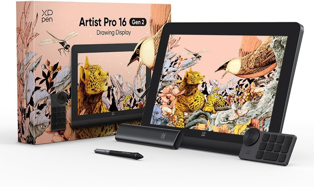 XPPen Artist Pro 16 2nd Tavoletta grafica con schermo 2.5K da 16"