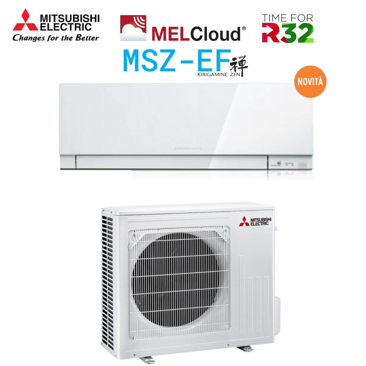 Condizionatore Mitsubishi Electric Kirigamine Zen White 18000 Btu MSZ-EF50VGKW R