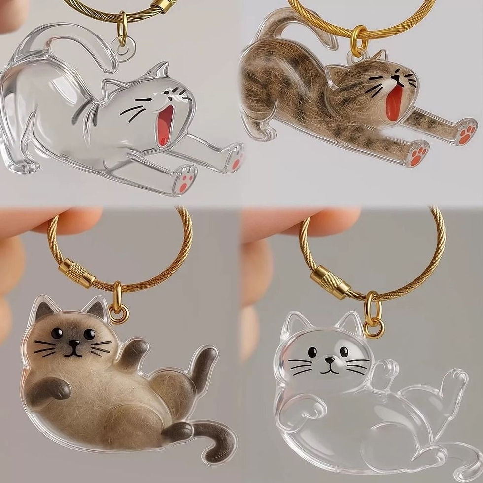 Thumbnail: Paws & Memories Transparent Fur Keepsake Keychain