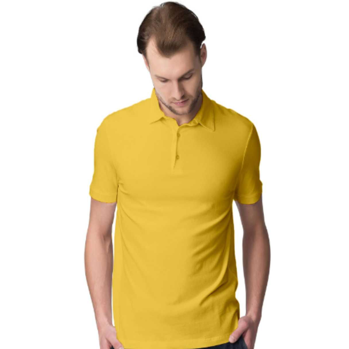 Men's Premium Cotton Regular Fit Solid Polo T-Shirt
