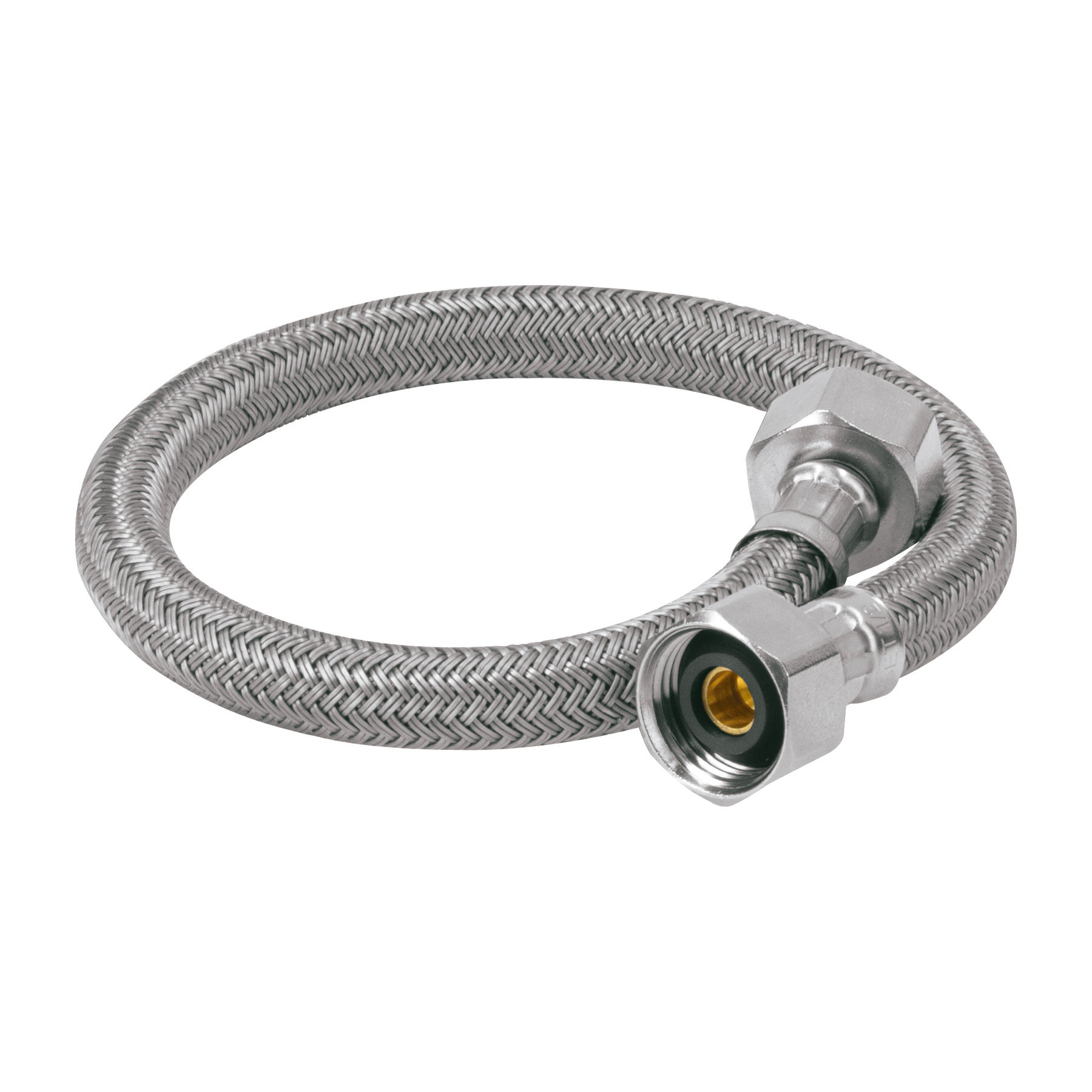 FLA-40V Manguera lavabo/fregadero, vinilo gris, 1/2' x 1/2', 40 cm Código:49178