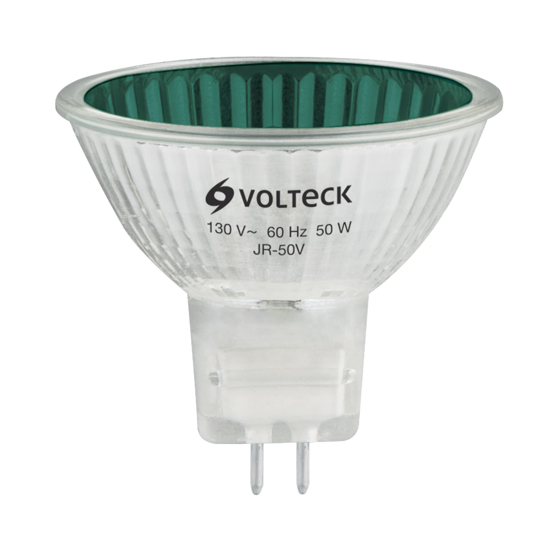 JR-50V Lámpara de halógeno verde 50 W tipo MR16 en caja, VOLTECK Código: 47257
