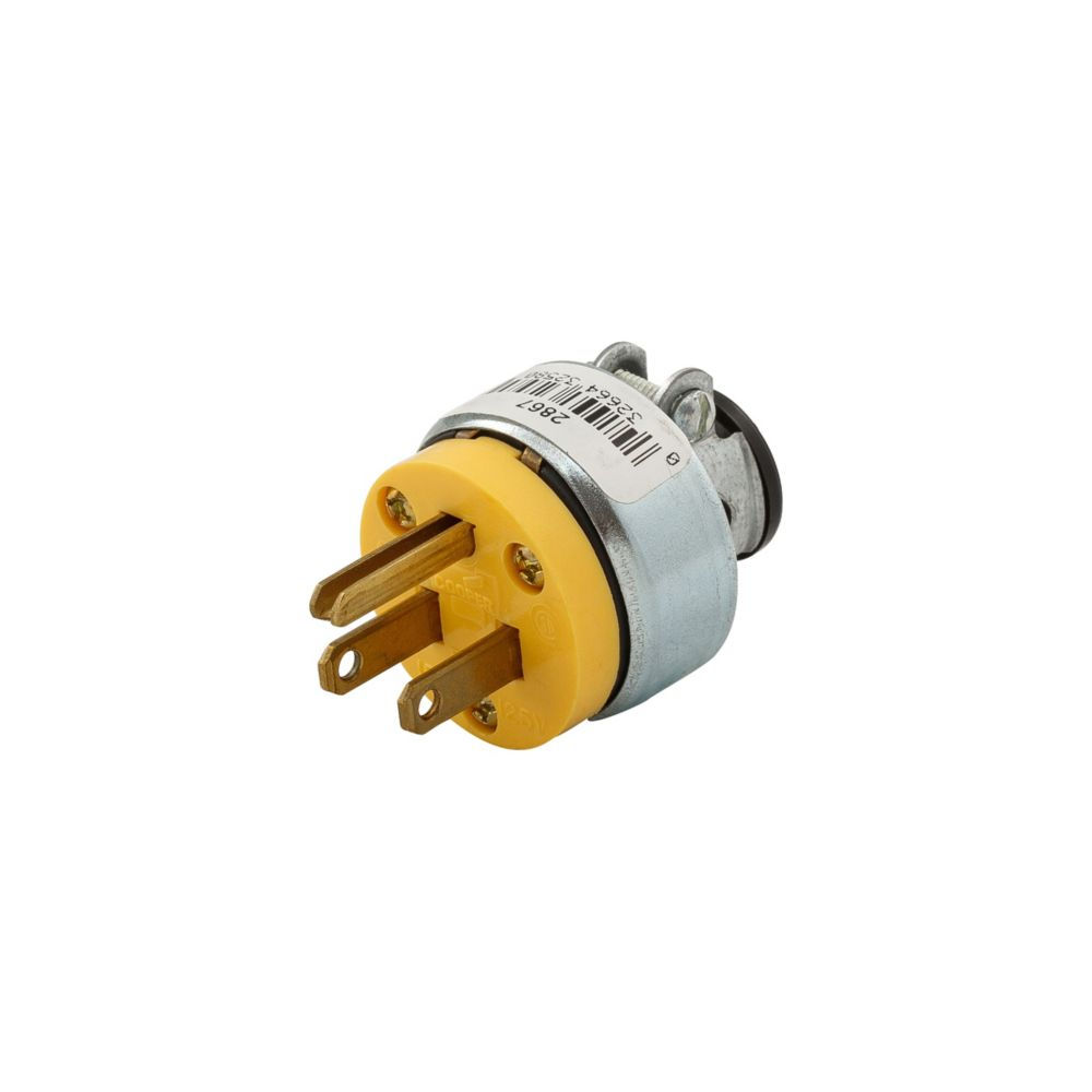 CLAVIJA VINIL 15A 125V 5-15P AMARILLA EA