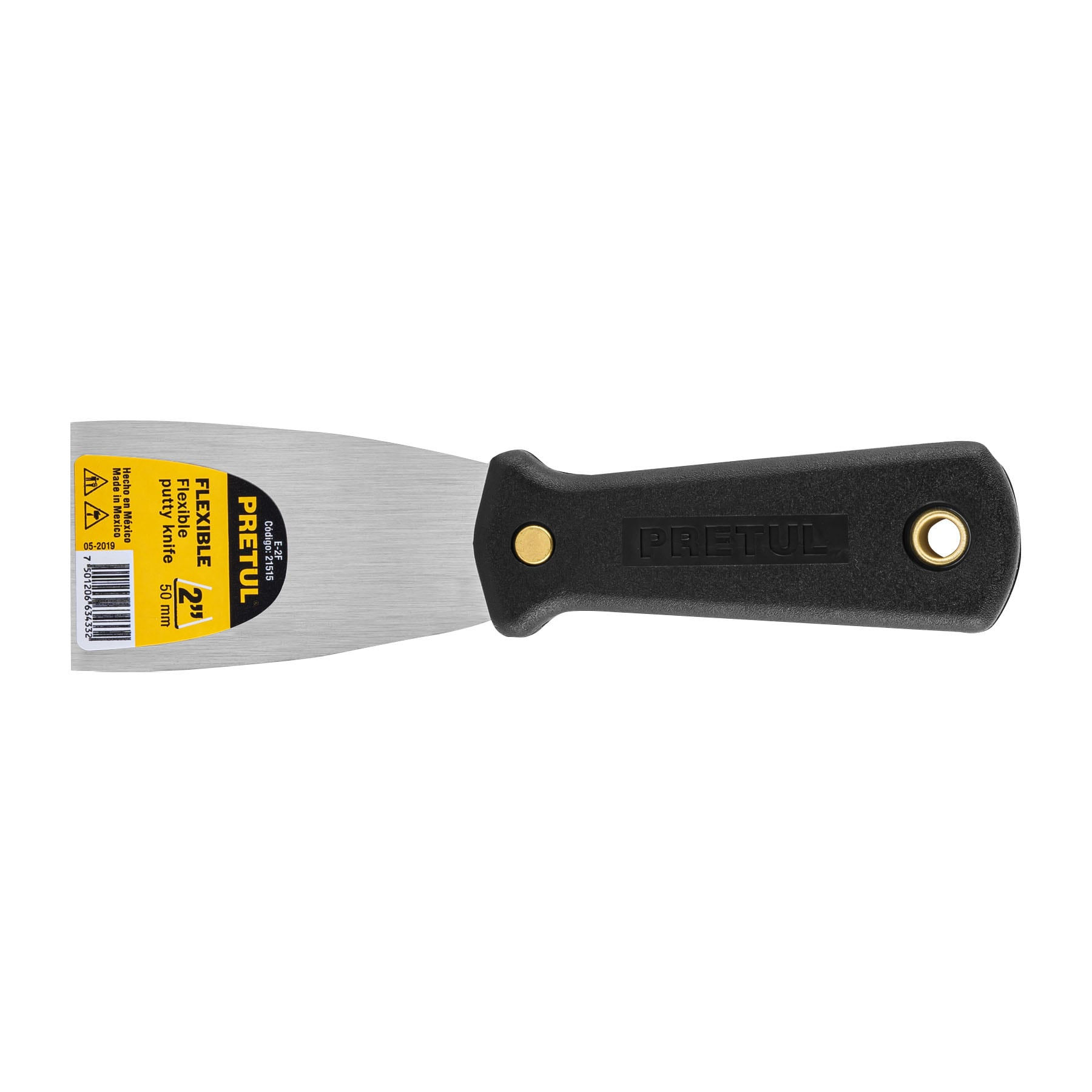 E-2F Espátula flexible 2' con mango de plástico, PRETUL Código:21515
