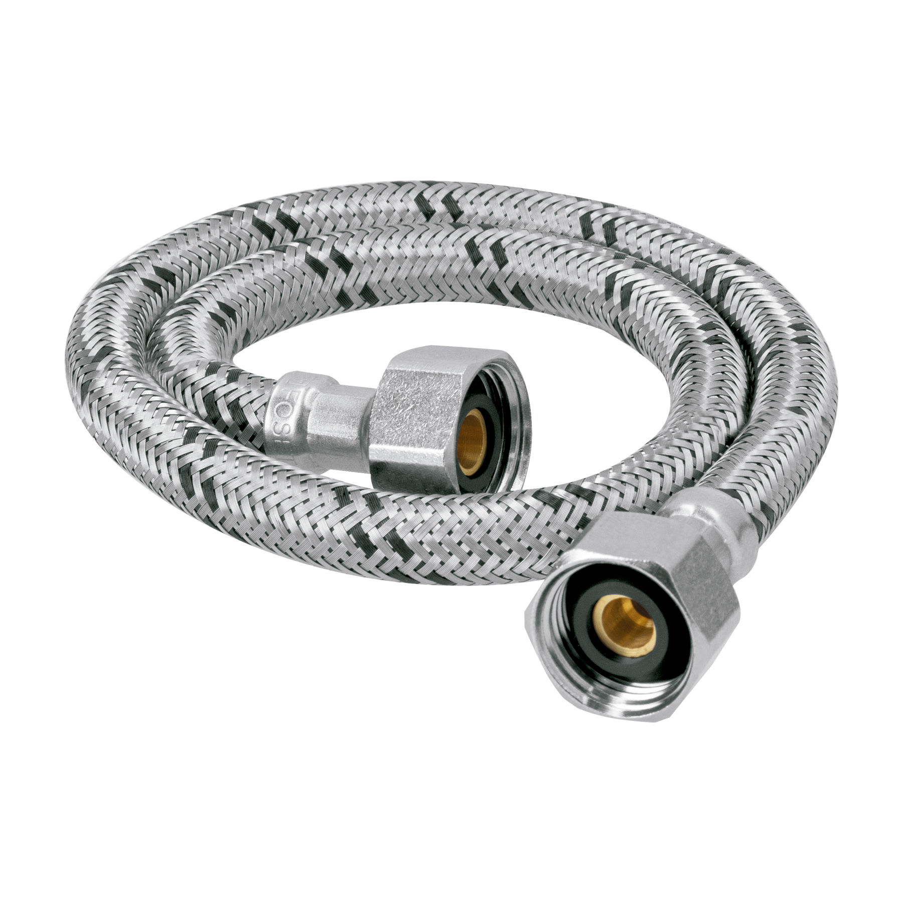 FFR-55X Manguera lavabo/fregadero, acero inox, 1/2' x 1/2', 55 cm Código:49182
