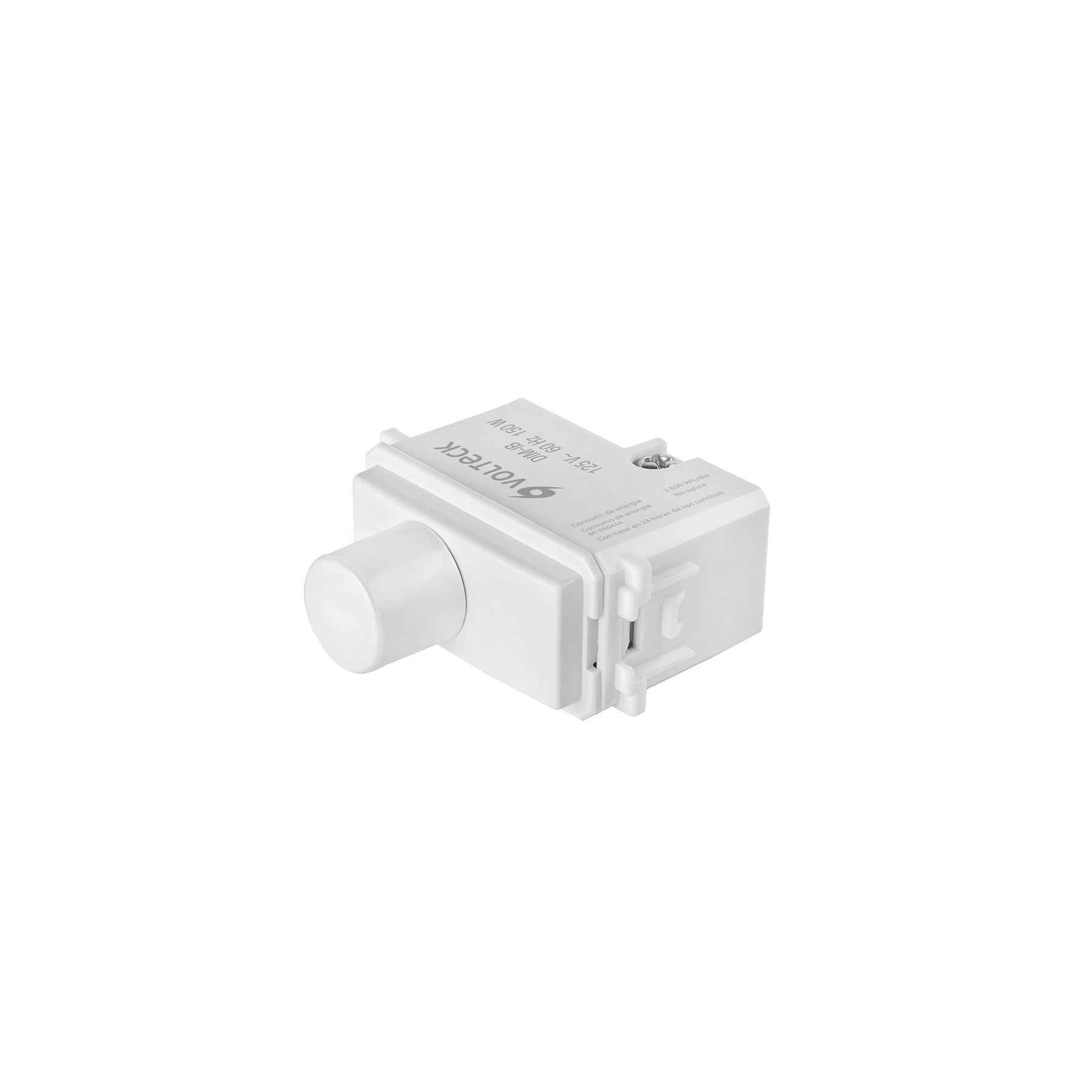 DIM-IB Dimmer giratorio, línea Italiana, color blanco, VOLTECK Código: 48138
