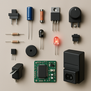 Explora nuestra amplia gama de resistencias, capacitores, diodos, transistores, circuitos integrados, LED’s, fusibles, switches, relés, sensores, microcontroladores, fuentes de alimentación y zumbadores. Todo lo que necesitas para construir, reparar o innovar.