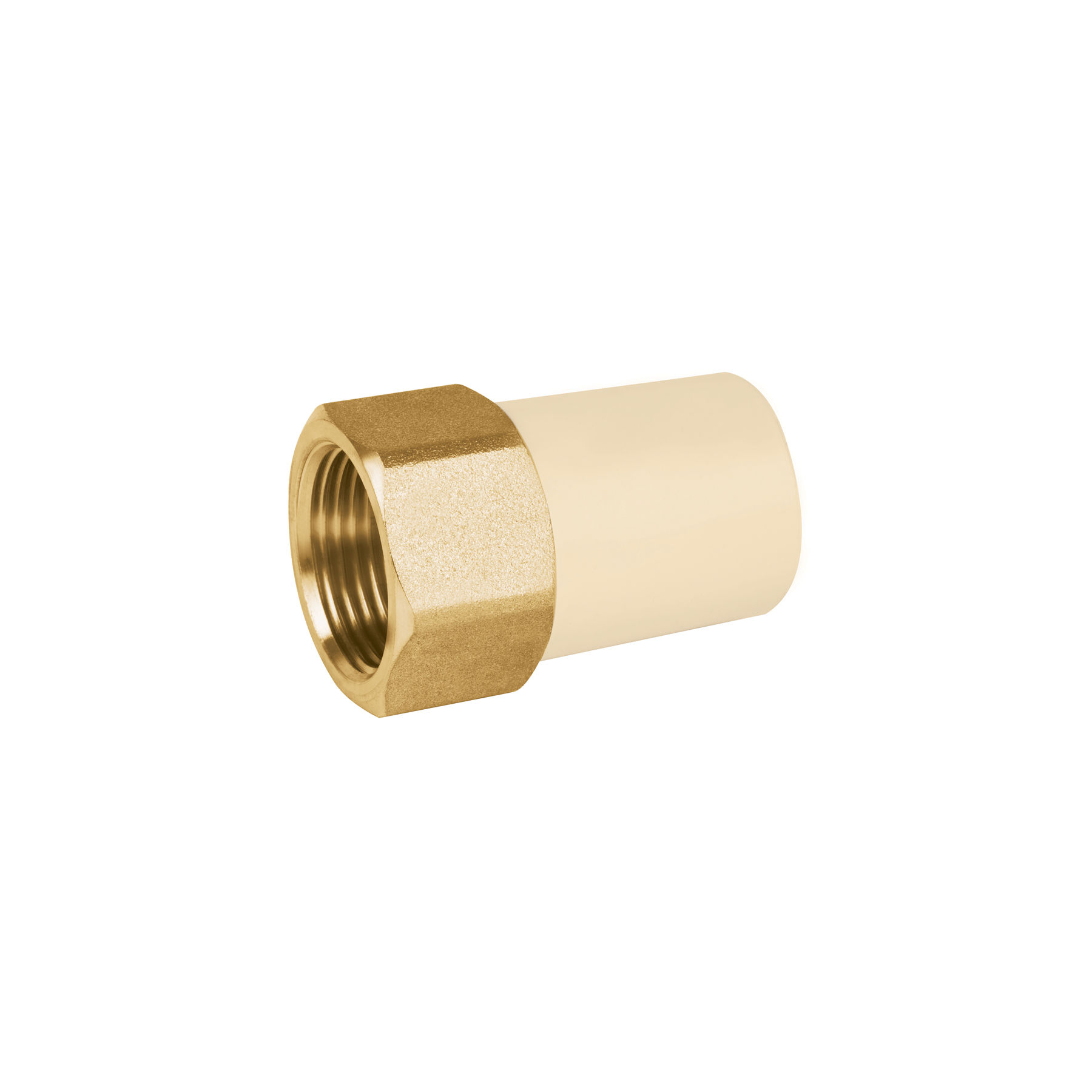 CPVC-642 Adaptador hembra de CPVC 3/4' con inserto de latón, FOSET Código: 45108