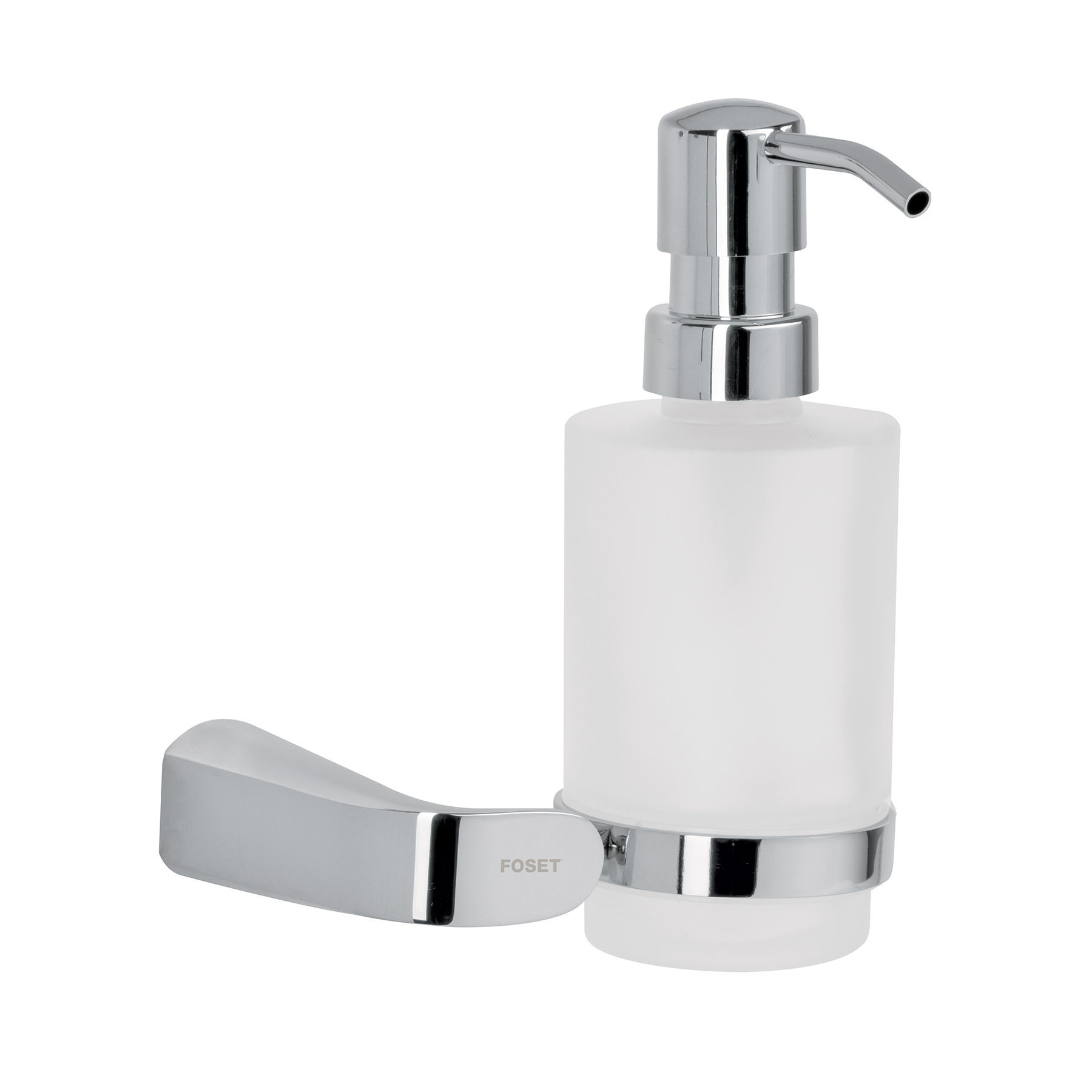 Dispensador de jabón a pared de latón cromado, RIVIERA