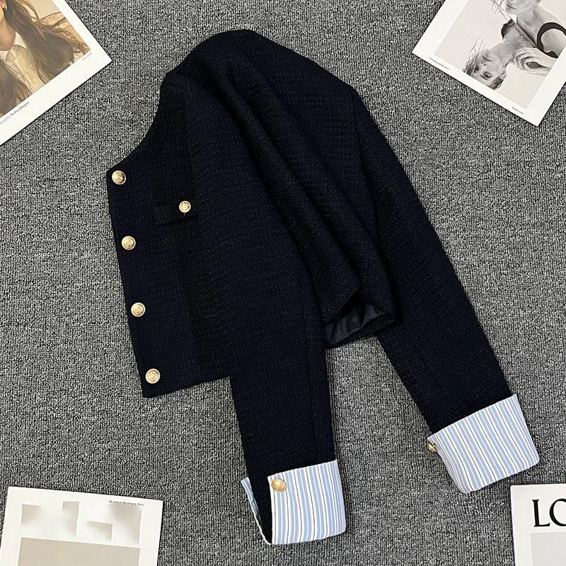 Hình thu nhỏ: o khoác phong cách Chanel màu xanh nước biển