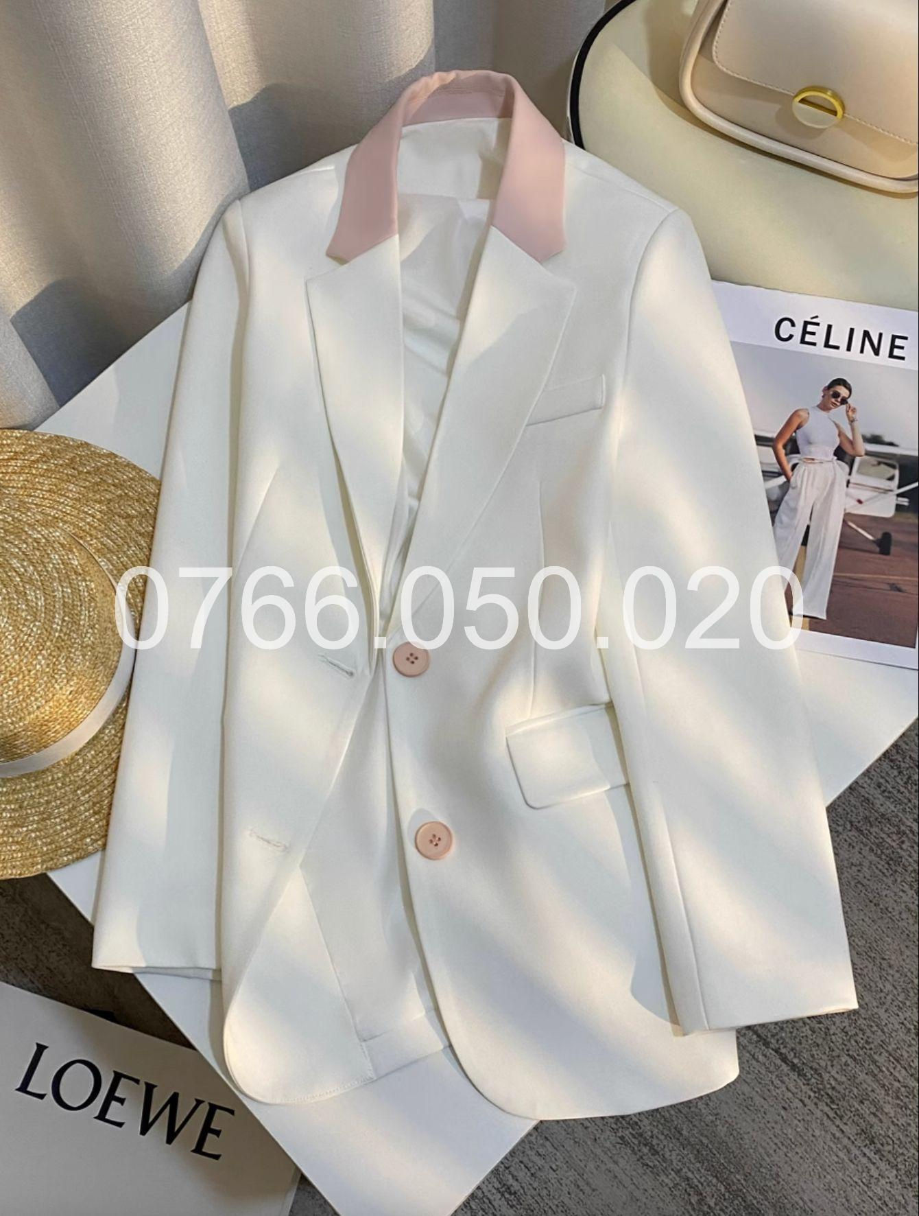 Áo khoác vest trắng cao cấp