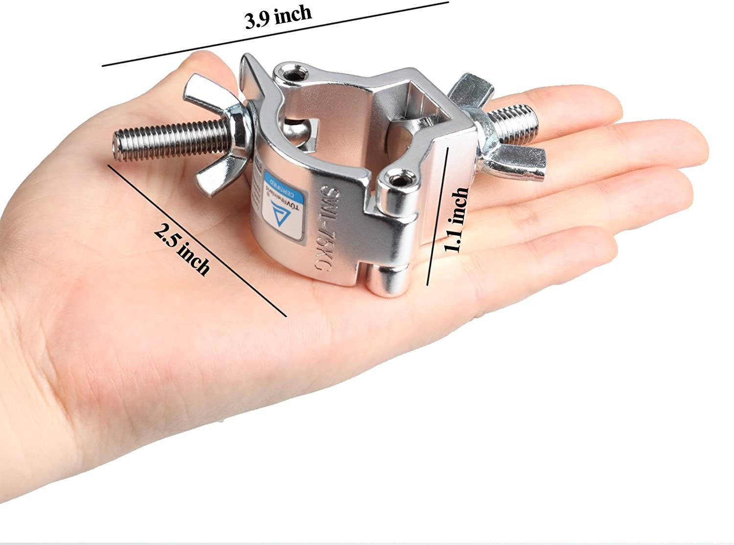 Heavy Duty 165lb Aluminum Alloy Round Rail Clamp