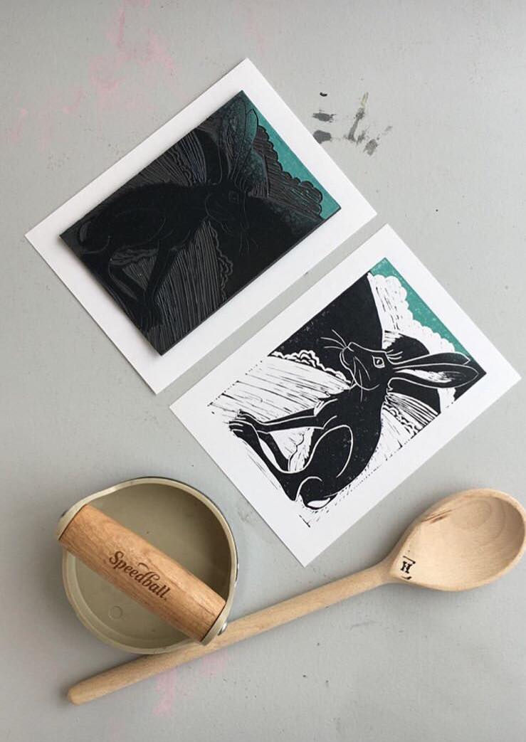 Beautiful detail captured from this lino