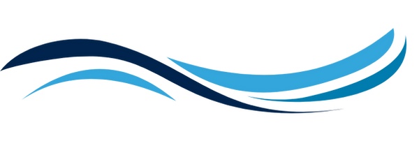 Wave graphics in blue